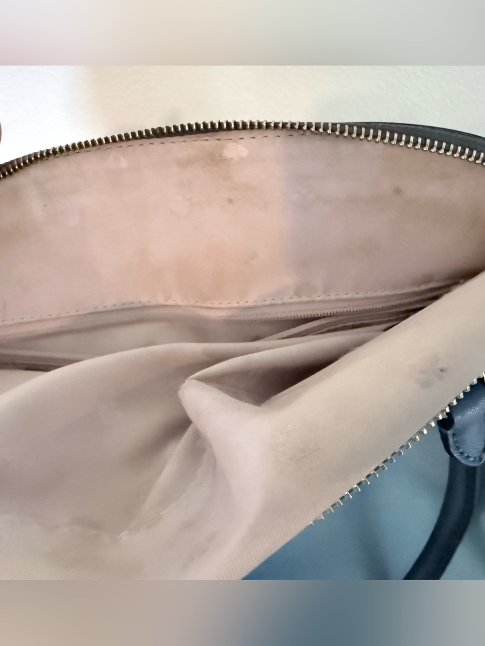 kate spade Two-Tone Light Blue Leather Handbag - Picture 4 of 8